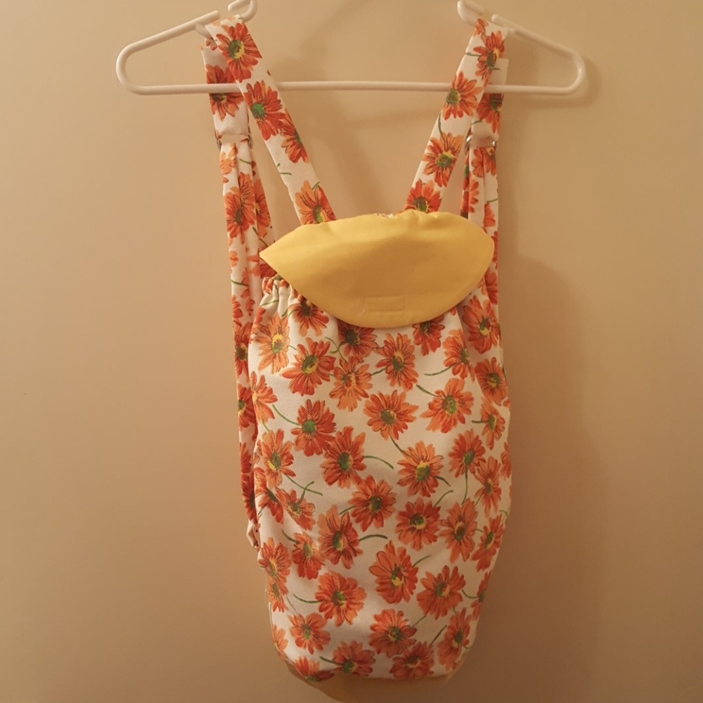 Floral backpack.